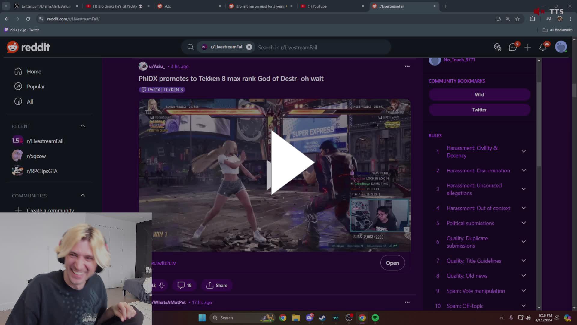 xQc - monkey cock