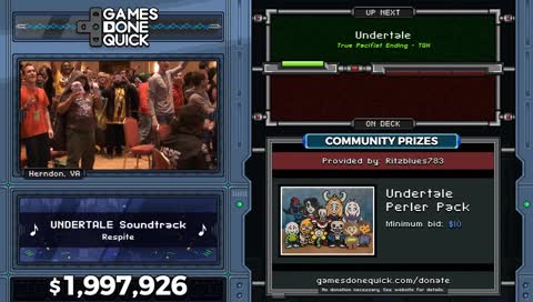 AGDQ 2017 benefitting the Prevent Cancer Foundation - Undertale