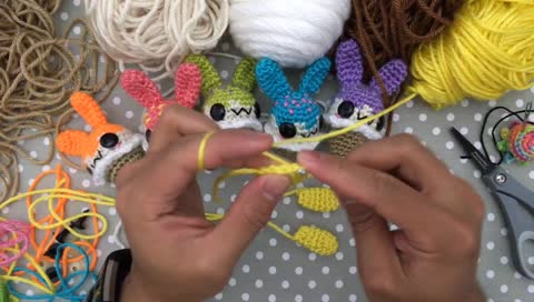 Crocheting More Bunny Cones! (no mic)