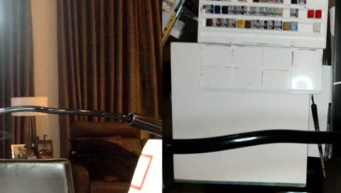 Esmay art stream (creating "Brave" cover art) listening to The Luck on !spotify