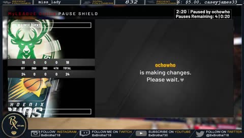NBA 2K19 l S1 SSBA v2 MLO l Bucks @ Suns