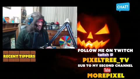 Pixel Tree Head Dancing on Halloween