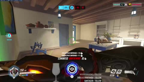 Elias cackling in the background