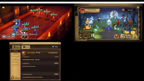 Summoners War General game play on 3 accounts