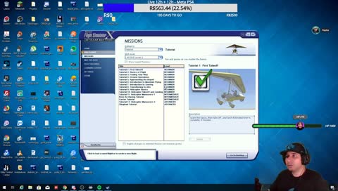 [PT-BR/ESP] Será que eu lembro como se pilota? Flight Simulator X!!! 5 bits a mulher lê!!! Rumo aos 10k de followers!!!