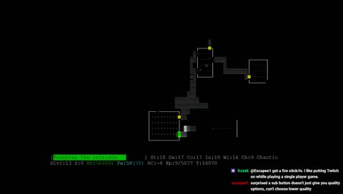 NetHack! Competing in the November Tournament!  Conduct-heavy Monk Games!