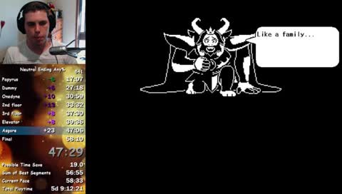 Undertale Neutral any% attempts