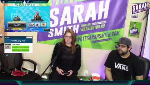 #SarahSmith2018 hitting it up on Mario Kart 8 and answering questions! Make sure to donate to #ExtraLife to help sick kids