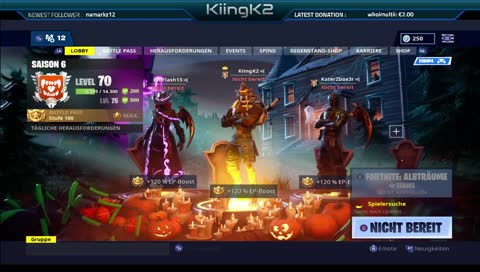 [GER/ENG] / Fortnite Battle Royale mit KaterZbox3r / Season 6 / vom Noob zum Pro :D