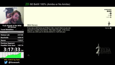 BotW All Shrines WR Attempts | !intermediate oob route