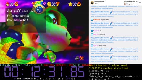 Super Mario 64 - Bowser in the Sky - 0x A Presses - pannenkoek2012 Console Verification