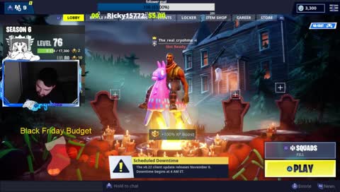 Fortnite ||come in and chat !! || Giveaway at 200 
followere