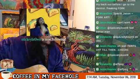 coffee in my facehole