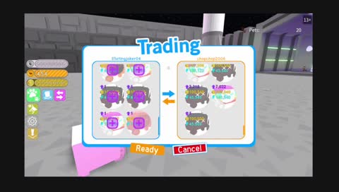 can't get of pet sim [trading with followers]