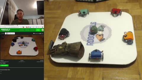 Robot Battle Tonight @ 6pm EST. Control robots from your browser. 99 cents play, $3 prize per game. First games free. RoboDuels.com