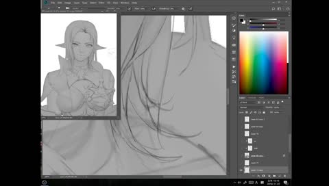 [KR}로스트아크 팬아트 그리는 방송이었던거임~