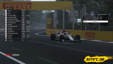 SimRC.de Friday League F1 2018 - Baku City Circuit - 09.11.2018, 19 Uhr