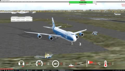 [P3Dv4.3] |PMDG 747-8F | Frankfurt to Gatwick | VATSIM | ActiveSky NEXT