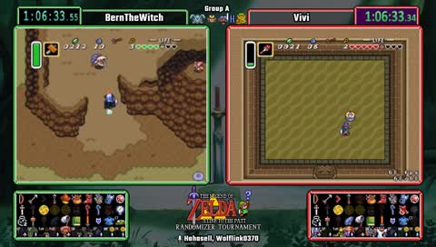 A Link To the Past Randomizer Fall 2018 Tournament. BernTheWitch vs Vivi. !alttpr for info, !mode for settings