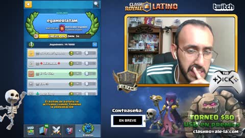 El mejor TORNEO DE CLASH ROYAL - 80 USD en premio - juega con el TIO VICK 