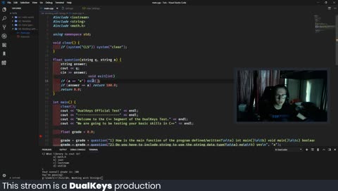 Making the official c++ test for DualKeys Inc.
