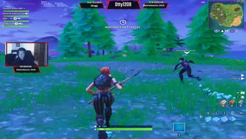 Playing Fortnite playing with followers