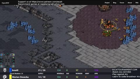 [HD] SSCAIT: StarCraft AI Tournament & Ladder
