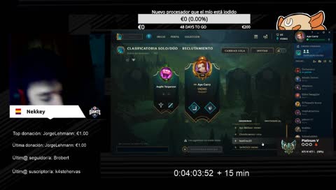 [ESP] 12H hasta final de season EXTENSIBLE | 1 SUB = +15min, 1€ = +5min GOGOG | !elo !rulo !pikachito !kaste !youtube !playlist !clips