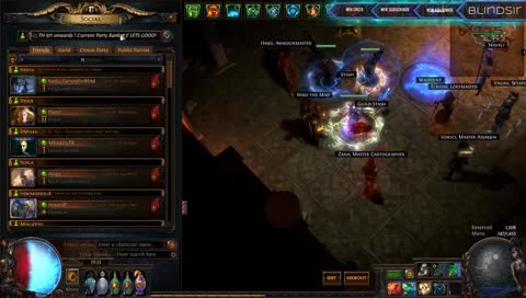 Blind - BV Occultist! HC DELVE! PUSHING PARTY DELVE RANK 1
