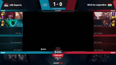 [HU] Délkelet-európai Bajnokság - Rájátszás - WiLD vs. x25 (Bo3)