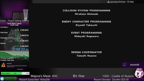 [!bitwar] Super Mario Galaxy any% Speedrun [nosrl]