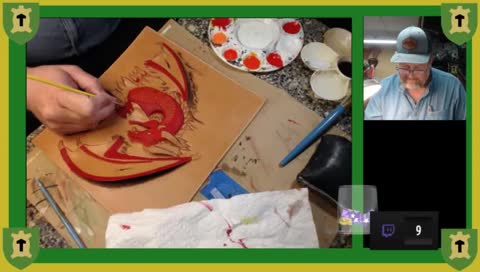 Gustav's Leatherworks is coloring some projects