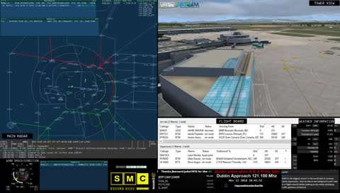 [VATSIM ATC 📡] Dublin Approach [EIDW] Live Stream 12/11/2018