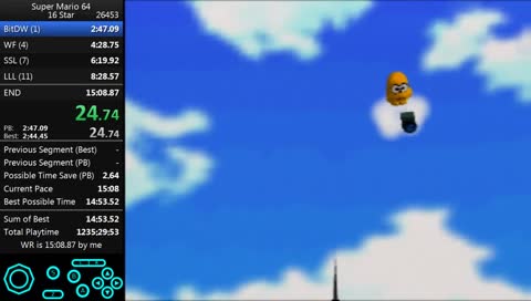 SM64 16 star 14:XX attempt | no mic (i don't reply to chat during runs)