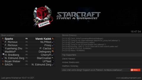 [HD] SSCAIT: StarCraft AI Tournament & Ladder