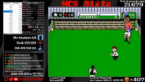 NES Blitz | Game #22 & #23 | Mike Tyson's Punch-Out!! | Goal: Sub 20:00 !NESBlitz !Blitzgoal !last