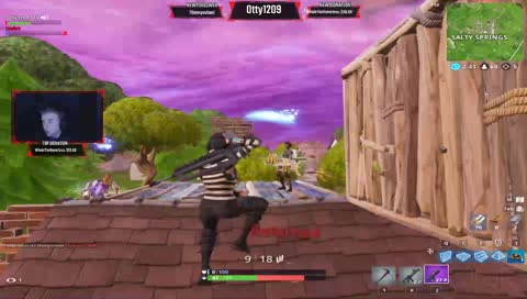 Playing fortnite
