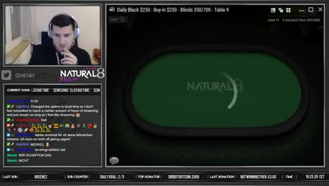 Black $250 on !n8 - !homegame