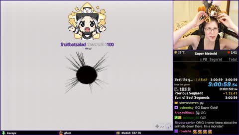 Super Metroid playthrough (prep for it being a possible Super 16 game?), more games later! [nosrl]