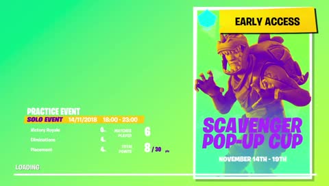 | Scavenger Pop-up Cup Pin Grind | Top .1% Console Player | 1100+ Wins 18% Win Rate | 5.90 KD |  