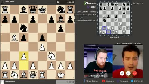 2018 World Chess Championship Commentary with GM Simon Williams (GingerGM)