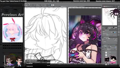 REDRAWING  OLD ART = POSITIVITY