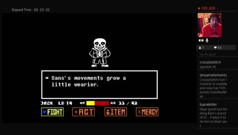 Jack vs sans round 2! Come hang out :) twitch/1slappyjack1