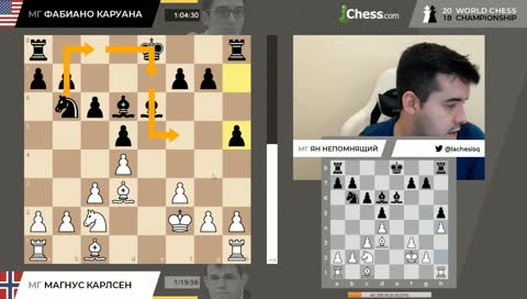 Карлсен - Каруана. Лондон. Матч на первенство мира. VI партия.