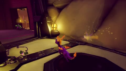 In realtà Spyro é viola perché cosi si vede meglio sul verde.