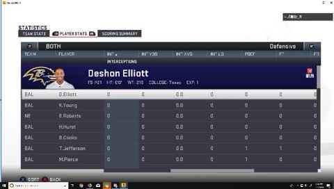 AGS Week 8 vs Patriots