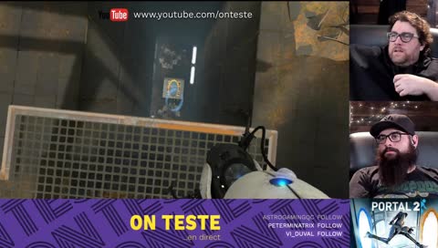 (QC, FR) Marc et Olivier jouent à Portal 2