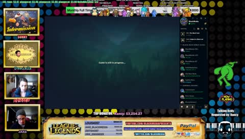 Official League and Music Stream - featuring Sunny and The Black Pack on the Talent Cam - Hang and watch us League it up!