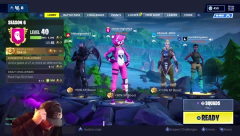 Fortnite squads playing w/subs & followers