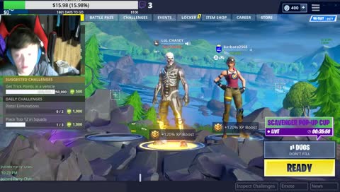 Fortnite PC Pro duo scrims at 11:00 est